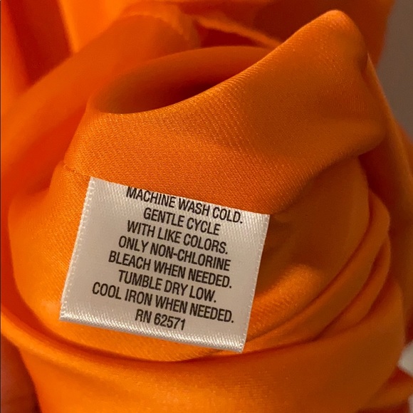 Bar III neon orange zipper dress - Picture 5 of 6